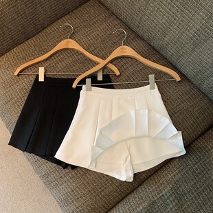 裙 矮小个子高腰辣妹短裙显瘦小香风甜美百搭学院风收腰裤 夏季 韩版