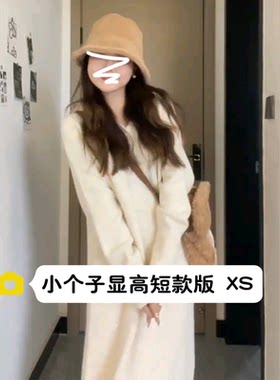 小矮个子卫衣针织连衣裙女秋冬