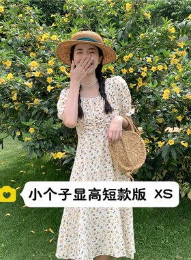 0小矮个子法式XS码短袖连衣裙