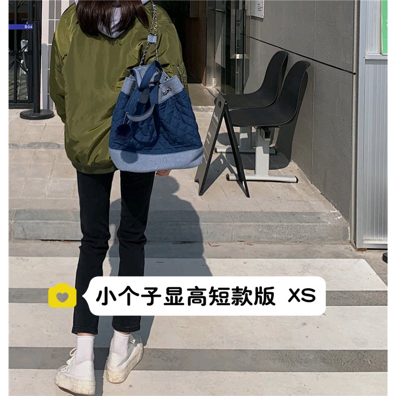 瘦小个子145高腰直筒牛仔裤九分裤150百搭修身黑色烟管裤八分XS码