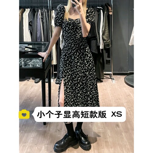 145小个子法式初恋连衣裙方领