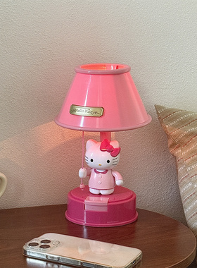 可爱kitty猫中古小夜灯卧室床头灯创意卡通少女心儿童房装饰台灯