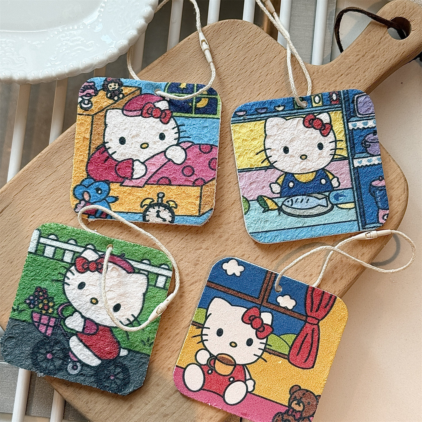 kitty猫木浆洗碗海绵厨房刷碗布
