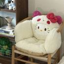 冬季 卡通可爱kitty猫毛绒全包围保暖坐垫学生宿舍办公椅椅垫靠垫
