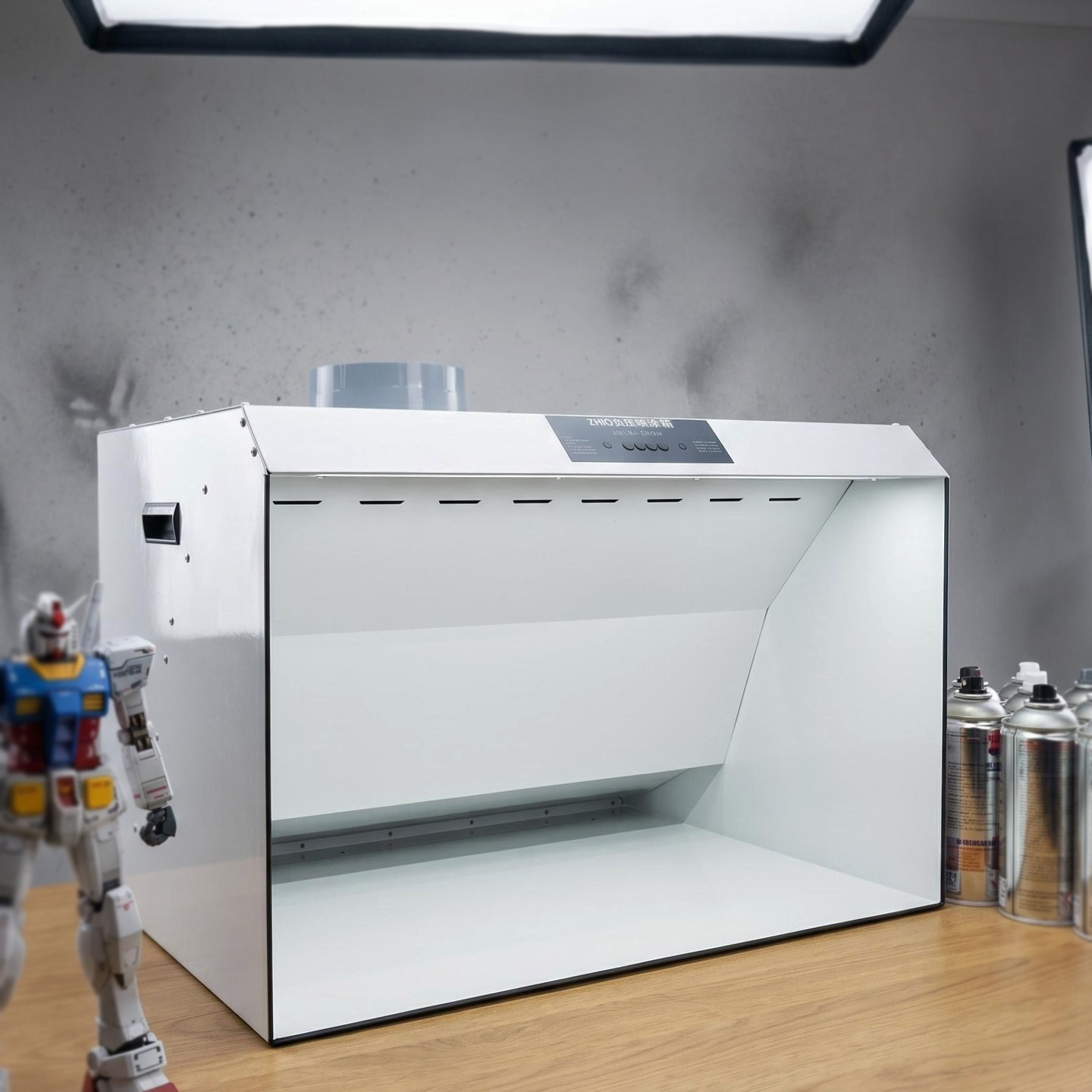 ZHIO负压喷涂箱模型喷漆工作台排风箱80厘米