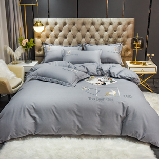 定做纯色全棉磨毛床单床笠四件套248x248被罩229x230x250x220x240