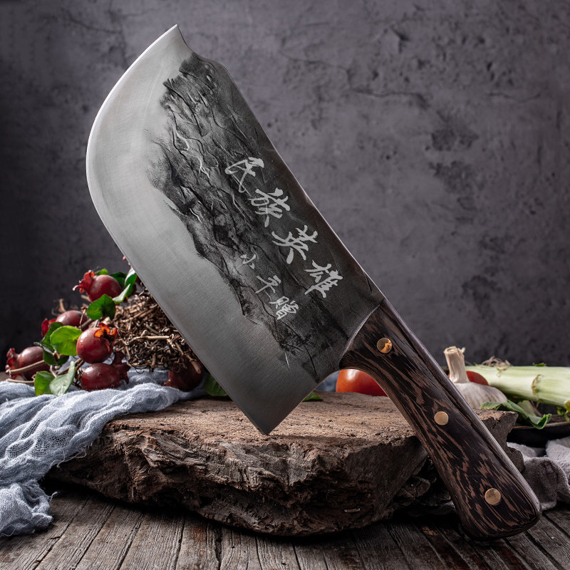 民族英雄锻打切菜刀老头刀家用锋利中式斩切切肉片阳江传统手工刀