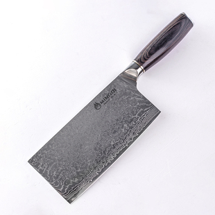 高硬度锋利特快67层大马士革钢切片刀VG10钢芯菜刀家用高档刀具
