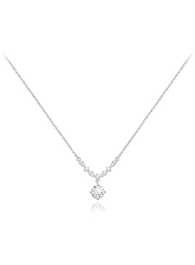 KUMET星月系列纯银999吊坠高级轻奢气质通勤锁骨链好运足银项链女