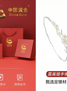 莫离银手镯女纯银999足银镯子高级感老婆生日礼物送女友s