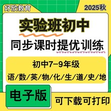 2025秋新版实验班初中同步提优训练七八九年级语文数学英语电子版