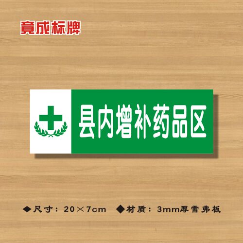 县内增补药品区药店分类牌药品分类标签药房标识标志提示牌YP087
