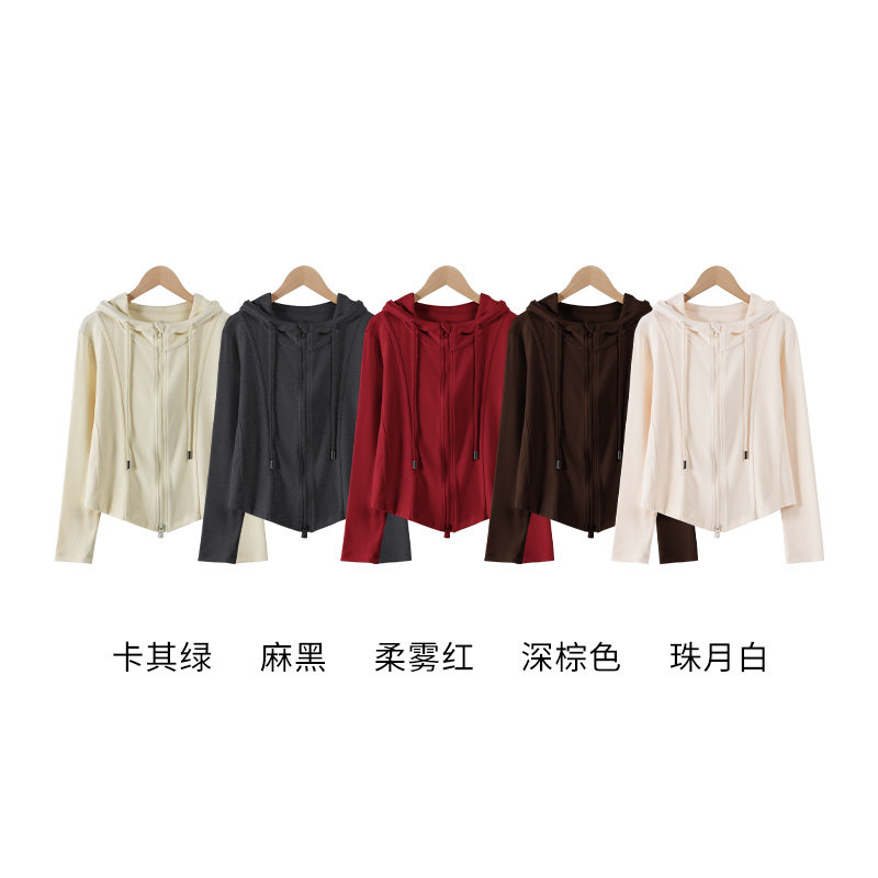 【钱老板粉丝专享】女式暖氧绒拉链开衫外套C0222