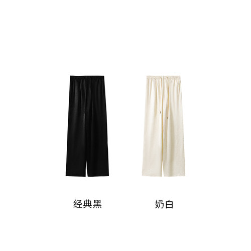 【钱老板粉丝专享】鎏光醋酸直筒裤2Z0002