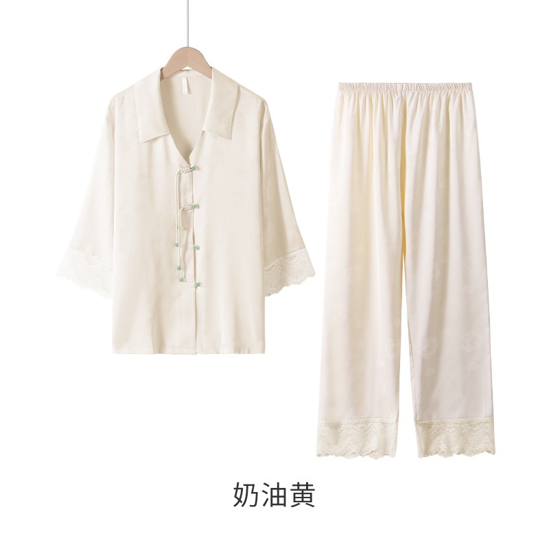 【贝贝Babe】国风新中式蕾丝绮梦家居服J0273图片