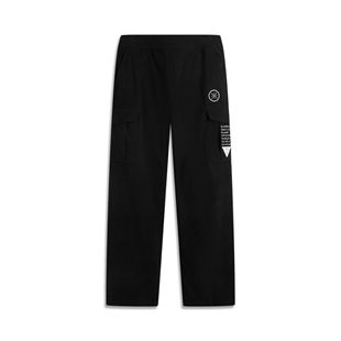 李宁韦德系列男子宽松中腰舒适透气百搭运动休闲直筒裤 AKXU661