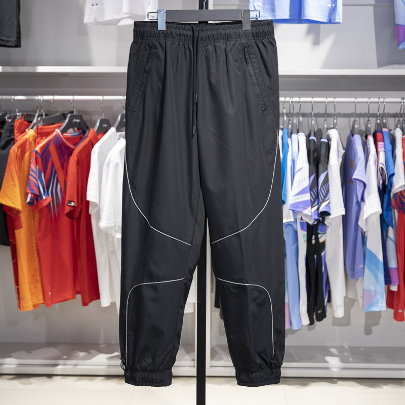 李宁束脚男子速干透气运动裤