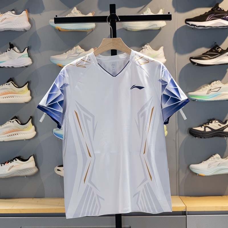 李宁羽毛球服比赛服2025新款国际款球迷版男子速干短袖T恤AAYV021,运动服/休闲服装,运动T恤,淘宝优惠券,粉丝福利购,淘宝优惠卷