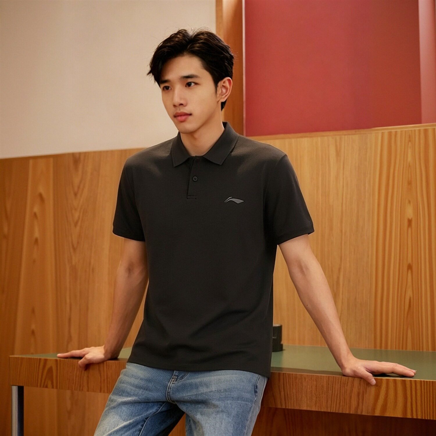 李宁短袖POLO衫男士2026年夏季T恤凉感舒适翻领运动服上衣APLW149