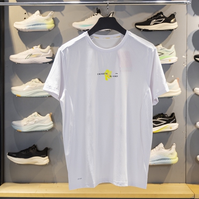 李宁短袖T恤男子2024新款专业跑步系列反光速干透气运动服ATSU059