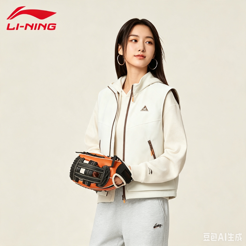 李宁单马甲女子2026冬季新款开衫拉链舒适时尚两面穿外套AMRV038