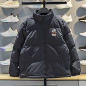 李宁短款 防泼水宽松鸭绒保暖立领外套AYMV129 羽绒服男子2025冬季