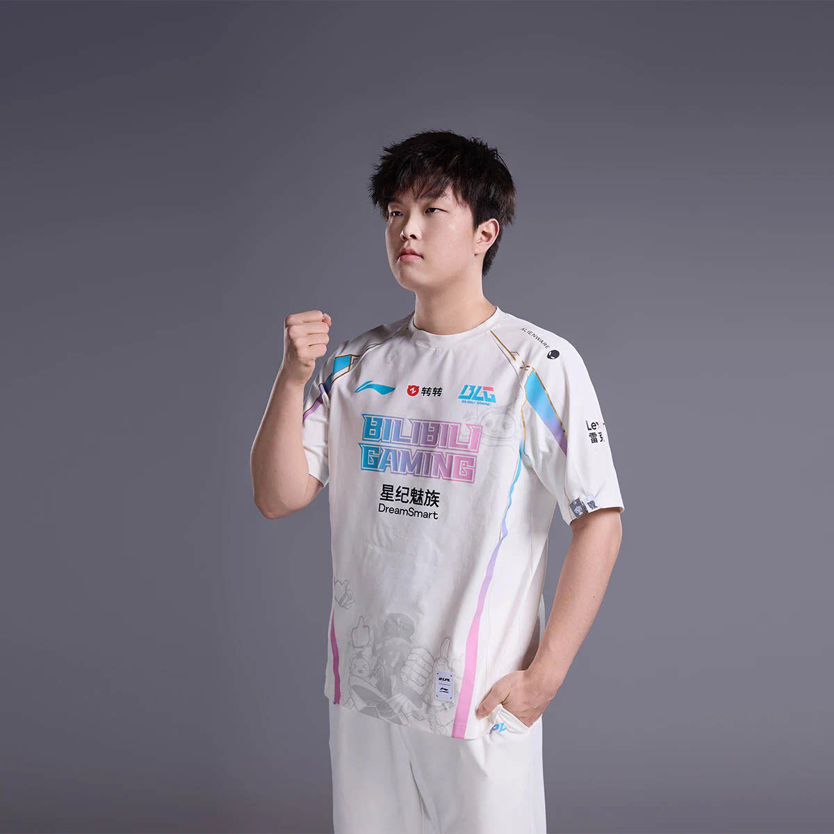 李宁队服LPL 2025赛季BLG战队经典队服男女夜光短袖T恤 ATSU667