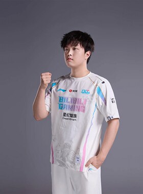 李宁队服LPL 2025赛季BLG战队经典队服男女夜光短袖T恤 ATSU667