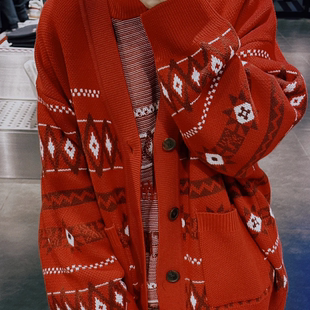 2025冬季 编织衫 运动潮流系列宽松针织外套AMBT249 男开衫 李宁正品