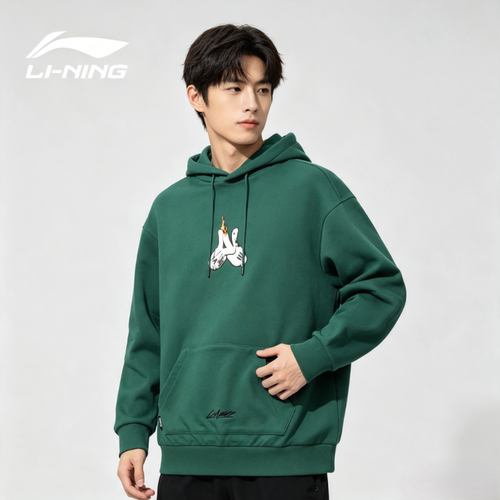 李宁卫衣xOG_SLICK联名男款冬季潮男时尚舒适上衣运动服AWDT725