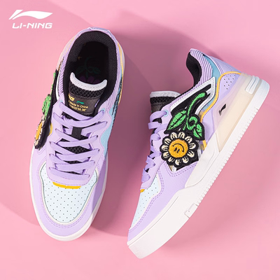 李宁女鞋防滑低帮休闲鞋舒适板鞋