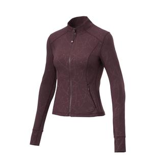 女子健身系列满印立领紧身开襟卫衣AWDT772 冬季 Lining 李宁正品