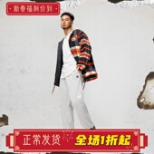 AKLU203 反伍BADFIVE舒适潮流宽松束脚卫裤 李宁运动裤 男2025秋新款