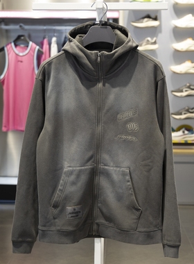 李宁外套2024冬季新款反伍系列男子加绒宽松开衫连帽卫衣AWDU899