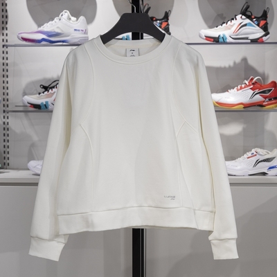 李宁女子圆领加绒保暖卫衣