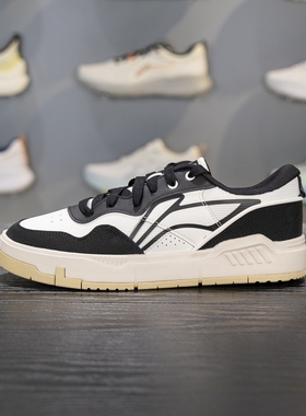 李宁COMMON 80S男子板鞋2025秋季反光舒适软弹经典休闲鞋AGCV207