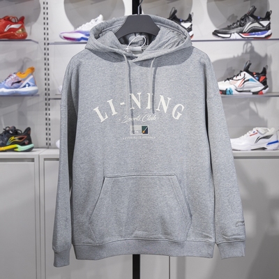 李宁男子连帽加绒保暖卫衣