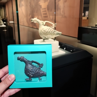 山西有礼文创青铜华彩系列赵卿鸟尊金属冰箱贴磁吸装饰特色礼物