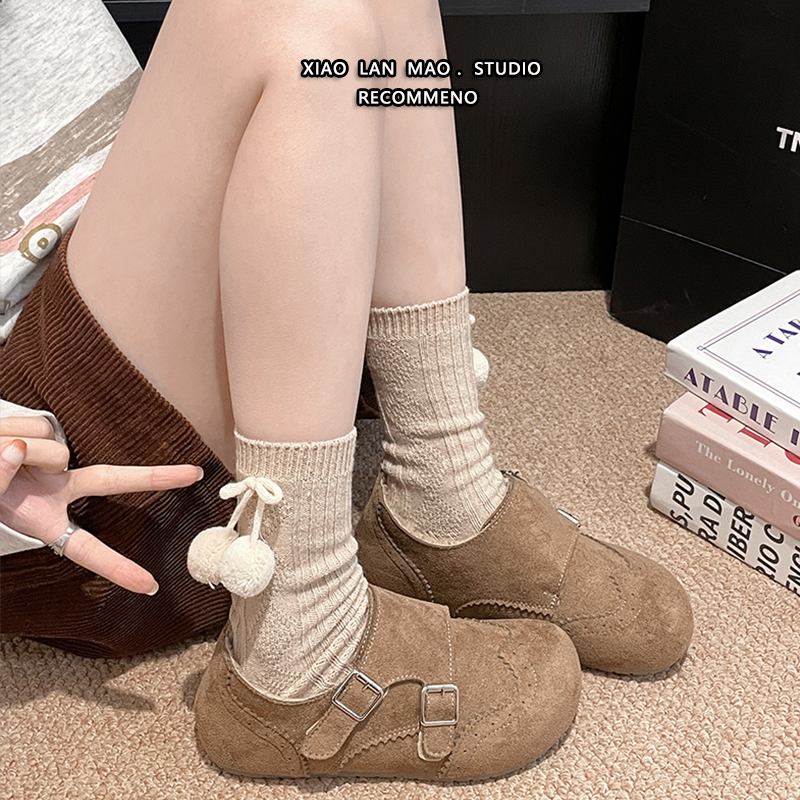 厚底内增高勃肯鞋女2025新款棉鞋