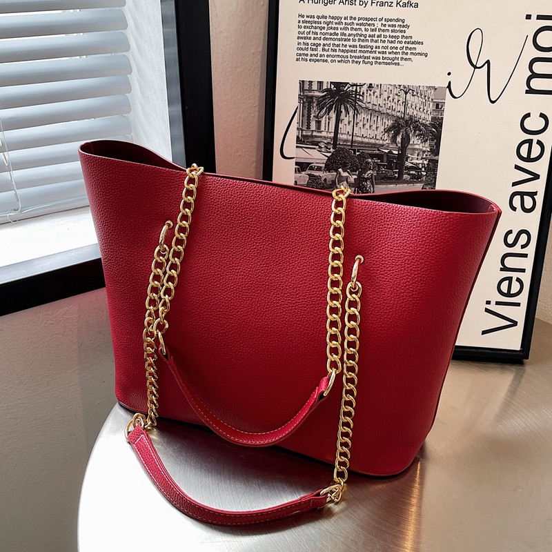 红色新娘包包女2025新款大容量托特包时尚链条单肩包高级感结婚包,箱包皮具/热销女包/男包,托特包,淘宝优惠券,粉丝福利购,淘宝优惠卷