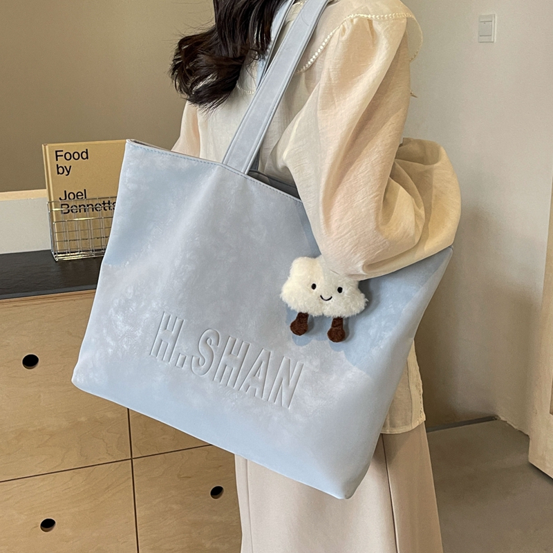 休闲大容量通勤单肩托特包购物袋