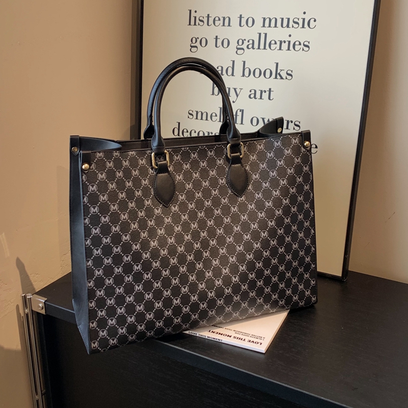 复古流行时尚大容量手提托特包