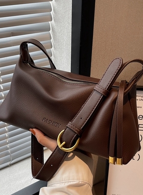 高级感复古大容量包包女秋冬时尚单肩包质感斜挎包上课通勤托特包