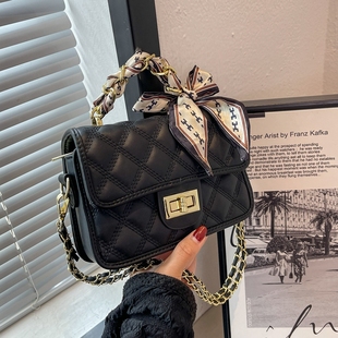 超火菱格链条手提小方包 百搭斜挎包爆款 高级感包包女2025新款 时尚