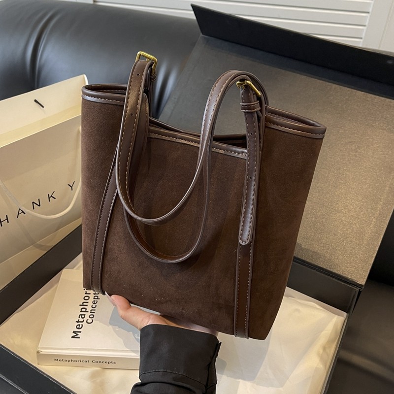 美拉德复古大包包女2026新款时尚质感托特包秋冬大容量通勤单肩包 - 可可包袋 每日定时上新 原创定制出品