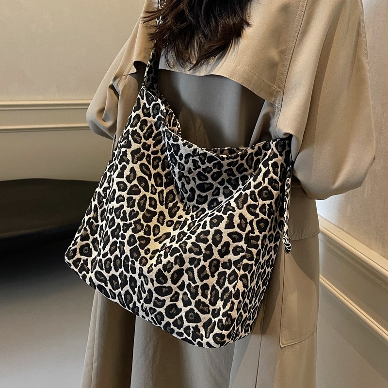 豹纹帆布包包女大容量2025新款秋冬流行单肩包休闲通勤斜挎托特包,箱包皮具/热销女包/男包,通用款女包,淘宝优惠券,粉丝福利购,淘宝优惠卷