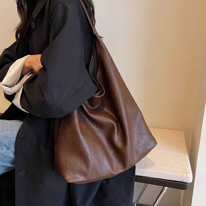 韩系慵懒风单肩腋下大容量包包女2025新款秋冬通勤复古百搭托特包,箱包皮具/热销女包/男包,通用款女包,淘宝优惠券,粉丝福利购,淘宝优惠卷