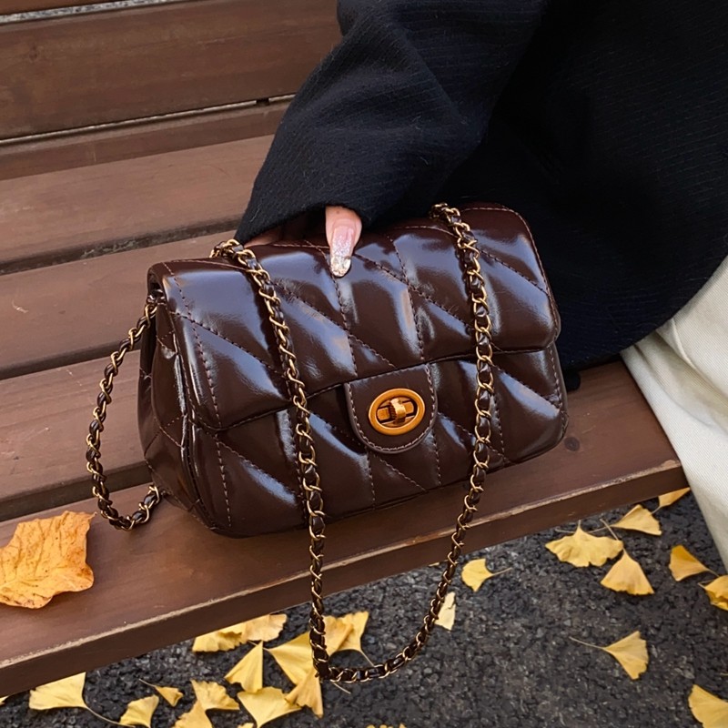 高级感菱格链条小包包女式2025新款时尚复古单肩包秋冬斜挎小方包,箱包皮具/热销女包/男包,通用款女包,淘宝优惠券,粉丝福利购,淘宝优惠卷