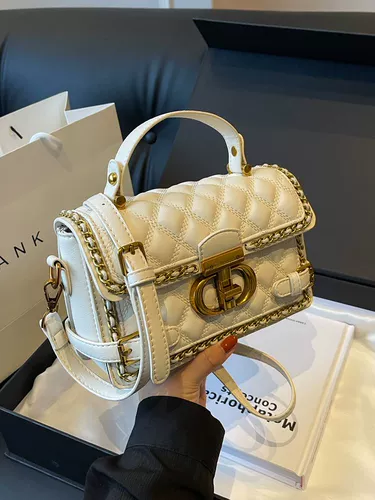 Демисезонная универсальная портативная сумка через плечо с ромбовидным узором, изысканный стиль, в западном стиле