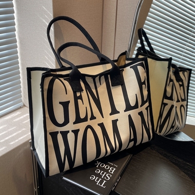 托特包帆布单肩手提袋日韩风